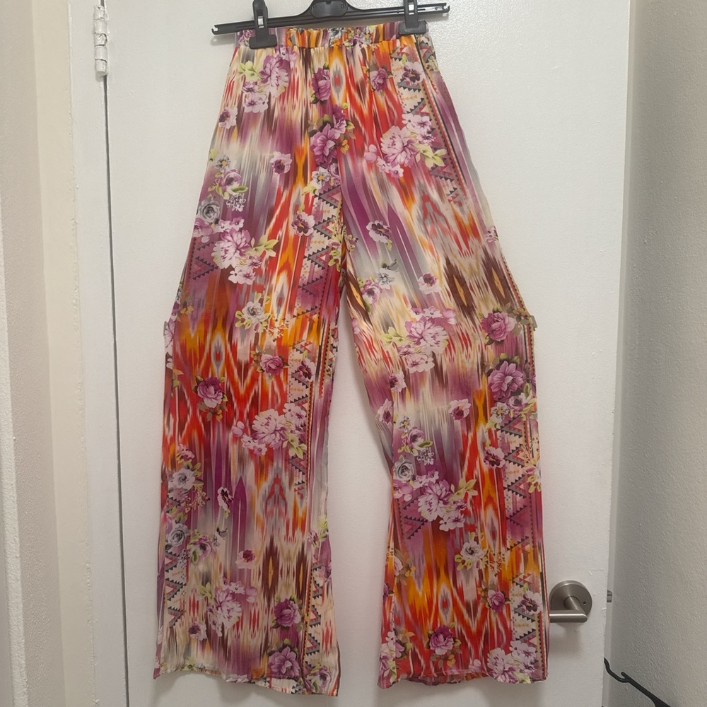 Bellamie Floral Geometric Wide Leg Pants